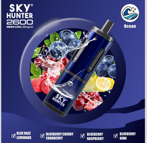 4 in 1 Sky Hunter 2600 Puffs Disposable Vape - Box of 5 - Topvapewholesale