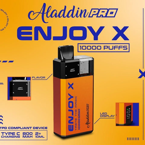 Aladdin Pro Enjoy X 10k Disposable Vape Box of 10 - Topvapewholesale