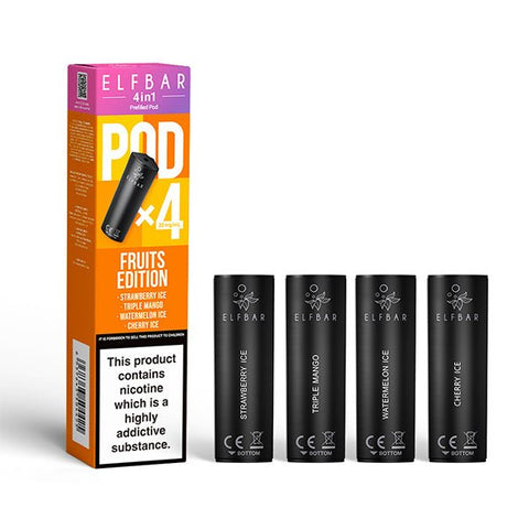 Elf Bar 4 - In - 1 Prefilled Replacement Pods Box of 10 - Topvapewholesale