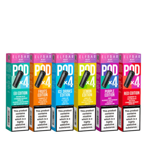 Elf Bar 4 - In - 1 Prefilled Replacement Pods Box of 10 - Topvapewholesale