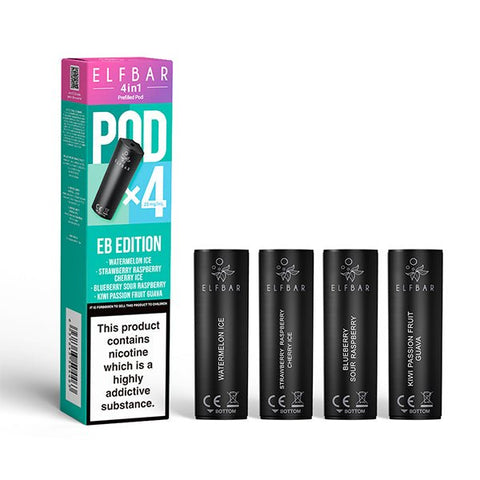 Elf Bar 4 - In - 1 Prefilled Replacement Pods Box of 10 - Topvapewholesale