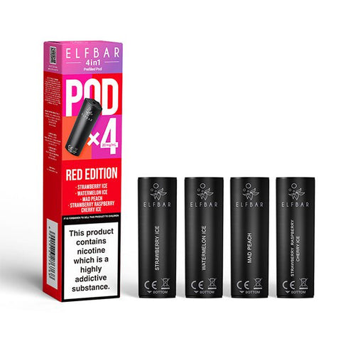 Elf Bar 4 - In - 1 Prefilled Replacement Pods Box of 10 - Topvapewholesale