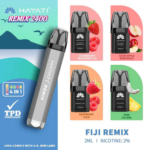 Hayati Remix 2400 Puffs Disposable Vape Pod Kit - Box of 5 - Topvapewholesale