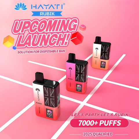 Hayati Rubik 7000 Puffs Disposable Vape Kit Pack of 5 - Topvapewholesale