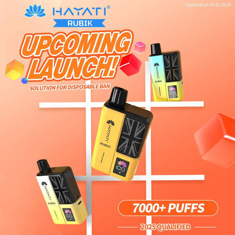 Hayati Rubik 7000 Puffs Disposable Vape Kit Pack of 5 - Topvapewholesale