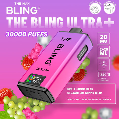 The Bling Ultra Plus 30k Prefilled Vape Pod Kit Box of 5 - Topvapewholesale