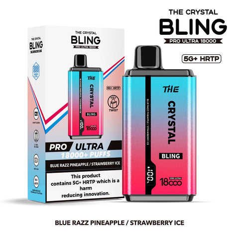 The Crystal Bling Pro Ultra 18000 Disposable Vape Box of 5 - Topvapewholesale