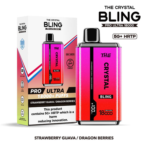 The Crystal Bling Pro Ultra 18000 Disposable Vape Box of 5 - Topvapewholesale