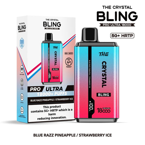 The Crystal Bling Pro Ultra 18000 Disposable Vape Box of 5 - Topvapewholesale