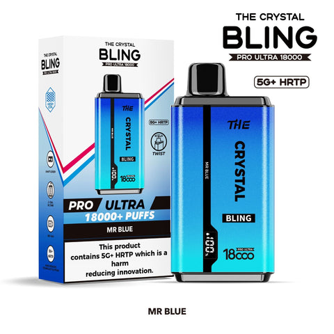 The Crystal Bling Pro Ultra 18000 Disposable Vape Box of 5 - Topvapewholesale