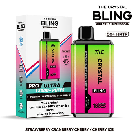 The Crystal Bling Pro Ultra 18000 Disposable Vape Box of 5 - Topvapewholesale