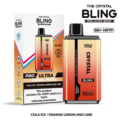 The Crystal Bling Pro Ultra 18000 Disposable Vape Box of 5 - Topvapewholesale