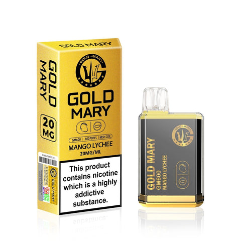 Gold Mary GM600 Disposable Vape Puff Bar Box of 10 - Topvapewholesale